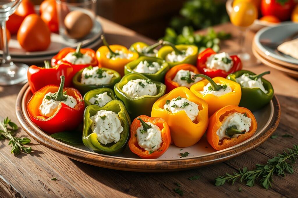 Cream Cheese Stuffed Peppers Party Appetizer