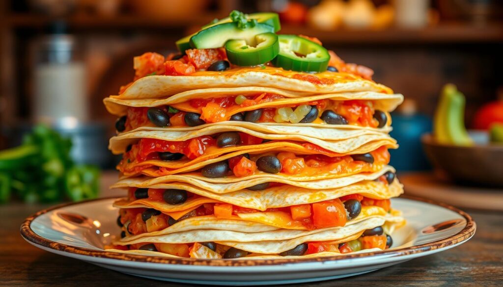 Mexican Tortilla Casserole Layers